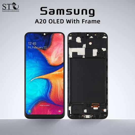 ?Original For Samsung A20 oled with frame LCD Screen Replacement Tool Set - Digital Touch Display Assembly Kit with Installation Accessories