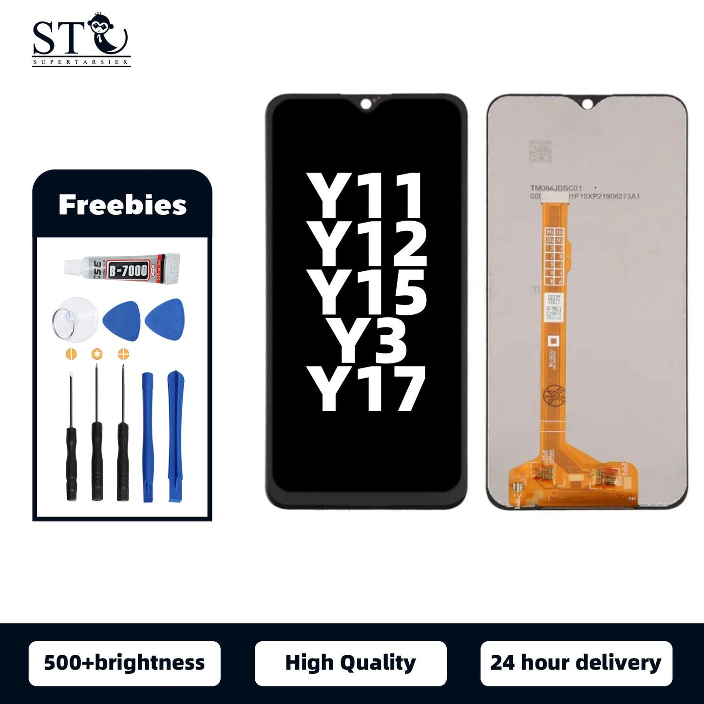 For VIVO Y15 Y11 Y12 Y17 Y3 cell phone screen, self-installed, high quality screen, 500+ brightness