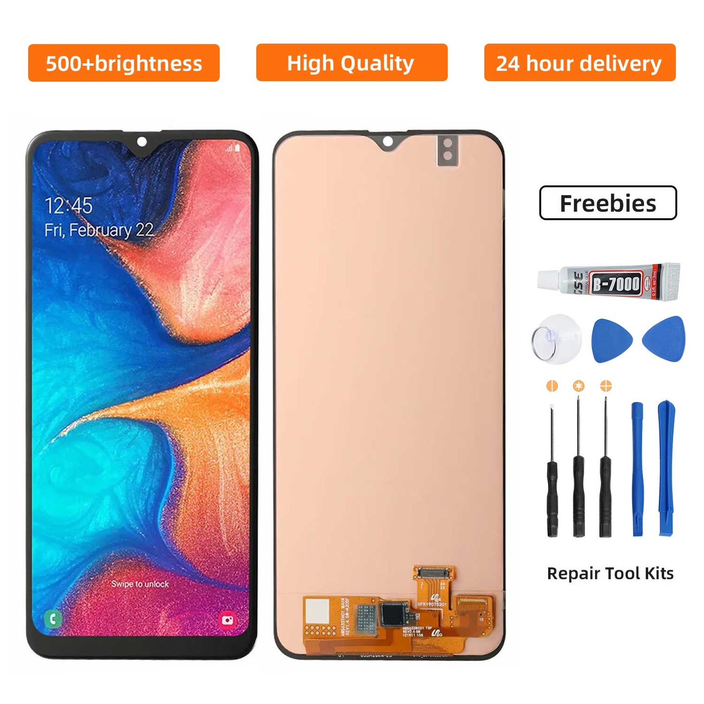 ?Original For Samsung A20 LCD Screen Replacement Tool Set - Digital Touch Display Assembly Kit with Installation Accessories