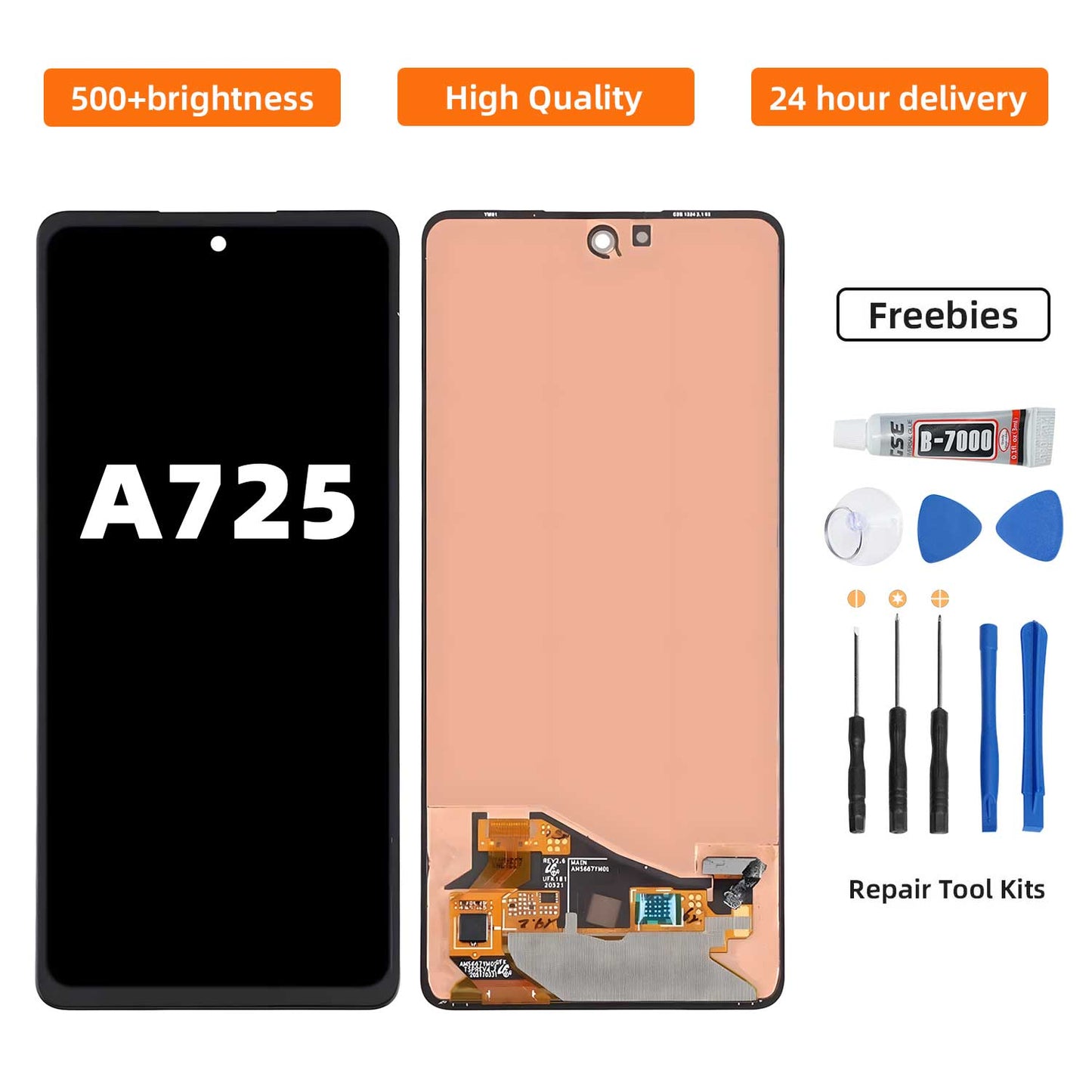 ?Original For Samsung A725 LCD Screen Replacement Tool Set - Digital Touch Display Assembly Kit with Installation Accessories