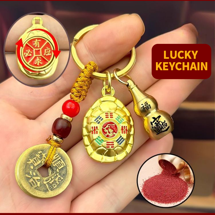 Bagua Wealth & Protection Charm Keychain