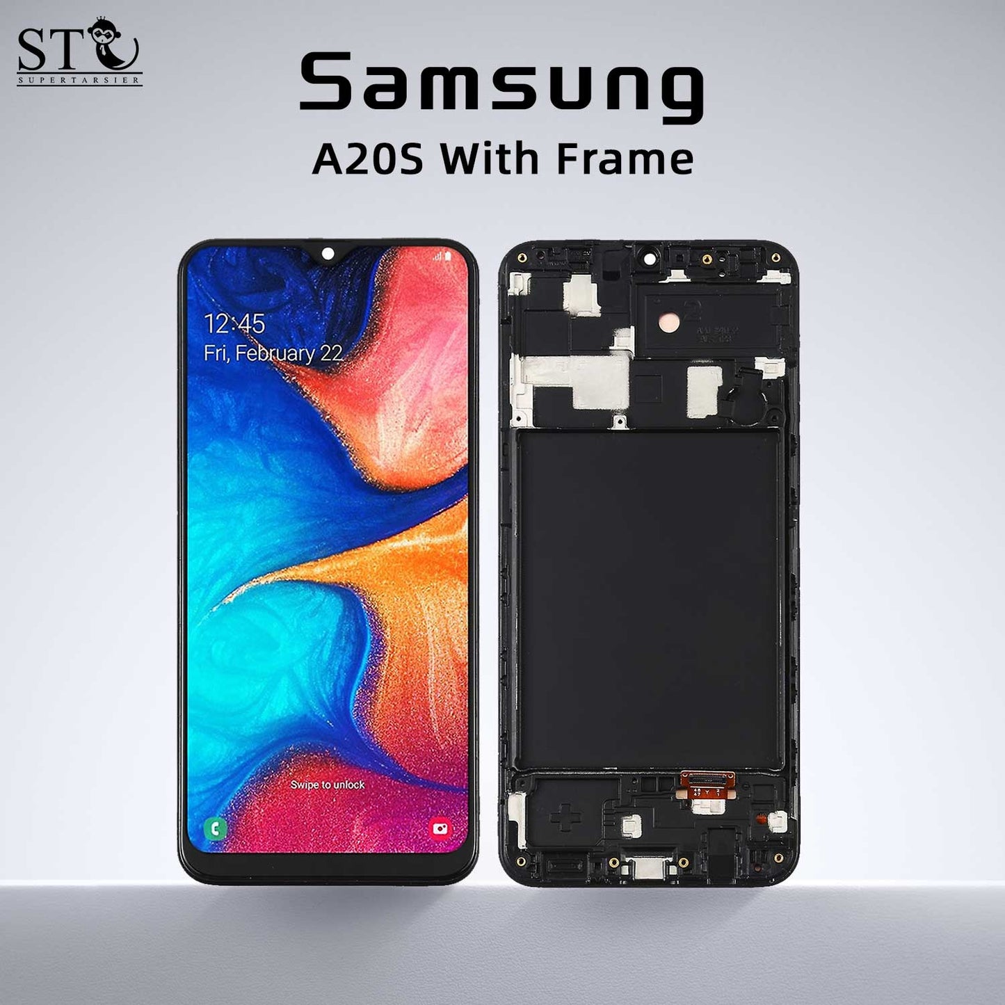?Original For Samsung A20s with frame LCD Screen Replacement Tool Set - Digital Touch Display Assembly Kit with Installation Accessories