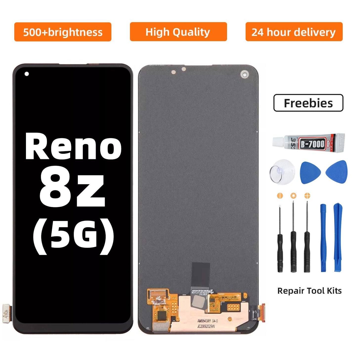 FOR OPPO RENO 8Z 5G LCD Display Touch Screen Digitizer Assembly Replacement