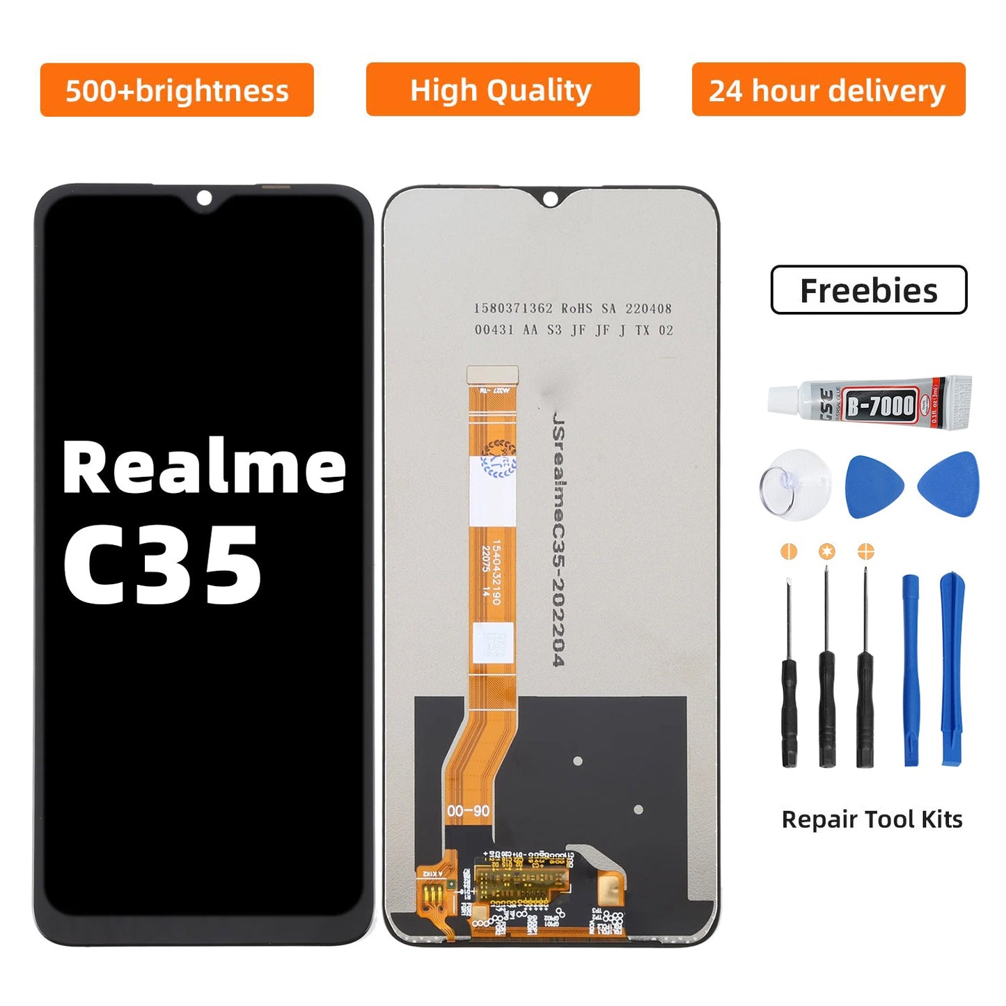 Original LCD For OPPO Realme C35 LCD Screen Display Touch Screen Digitizer Assembly Replacement Part