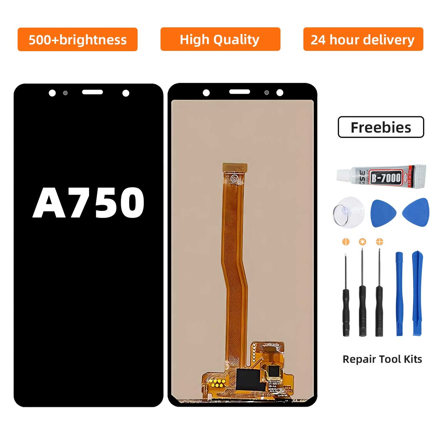 ?Original For Samsung A750 with frame LCD Screen Replacement Tool Set - Digital Touch Display Assembly Kit with Installation Accessories