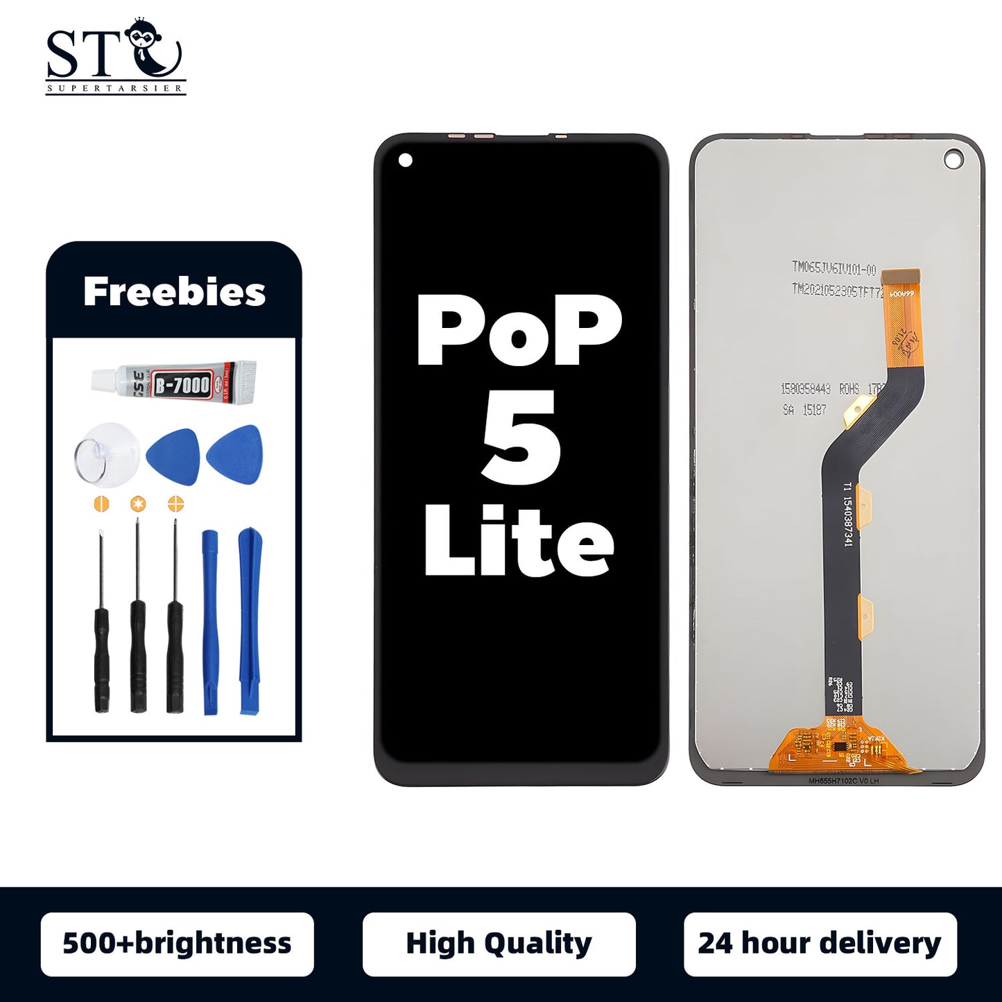 Orignal For INFINIX POP 5 LITE LCD Digital Touch Screen Display Assembly for Replacement Accessory Installation