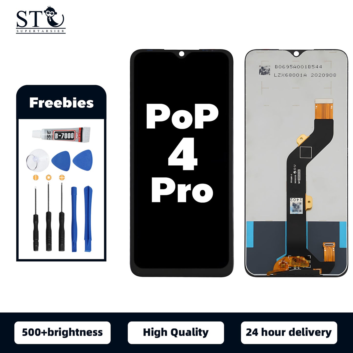 Orignal For INFINIX POP 4 PRO LCD Digital Touch Screen Display Assembly for Replacement Accessory Installation