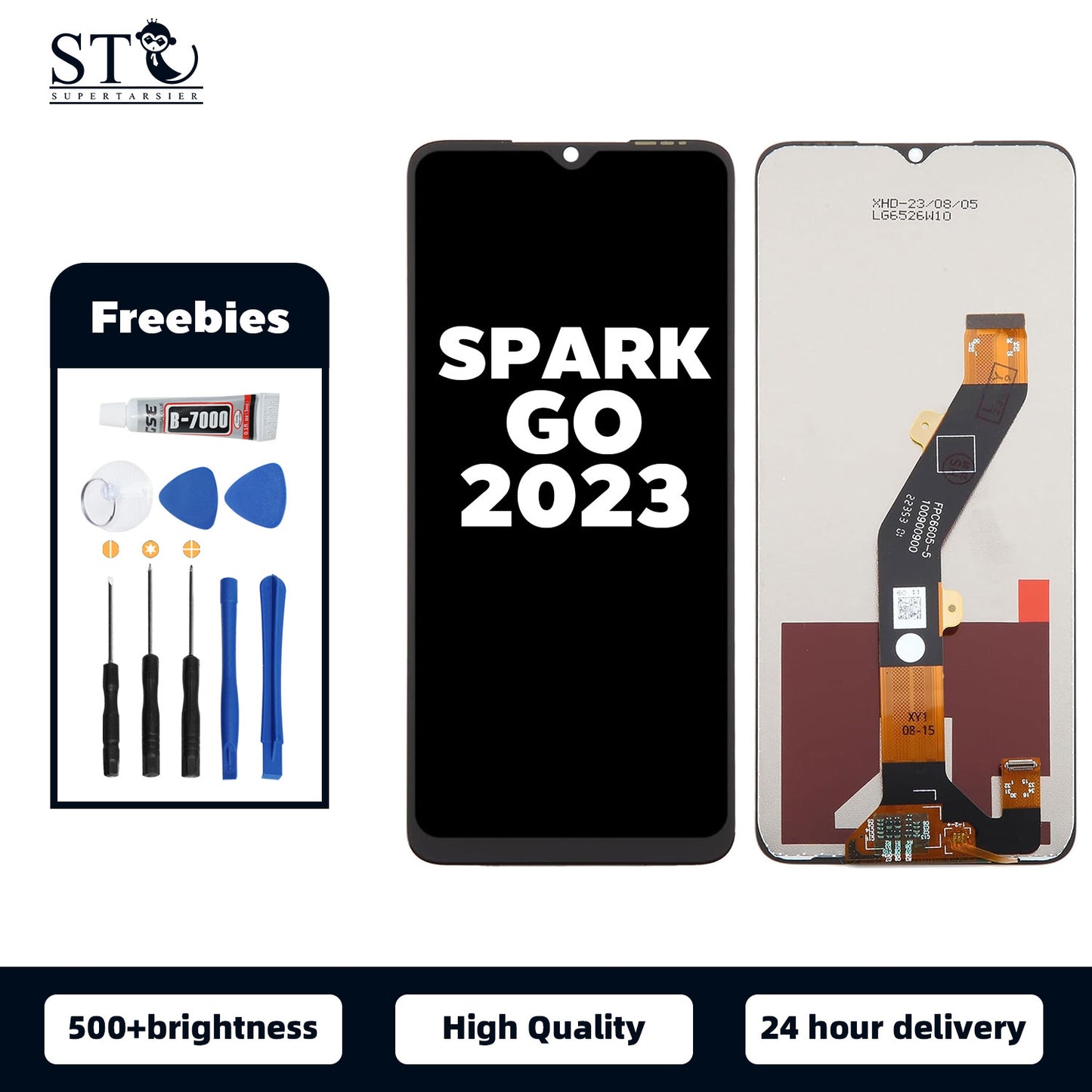 Orignal For SPARK GO 2023 LCD Digital Touch Screen Display Assembly for Replacement Accessory Installation