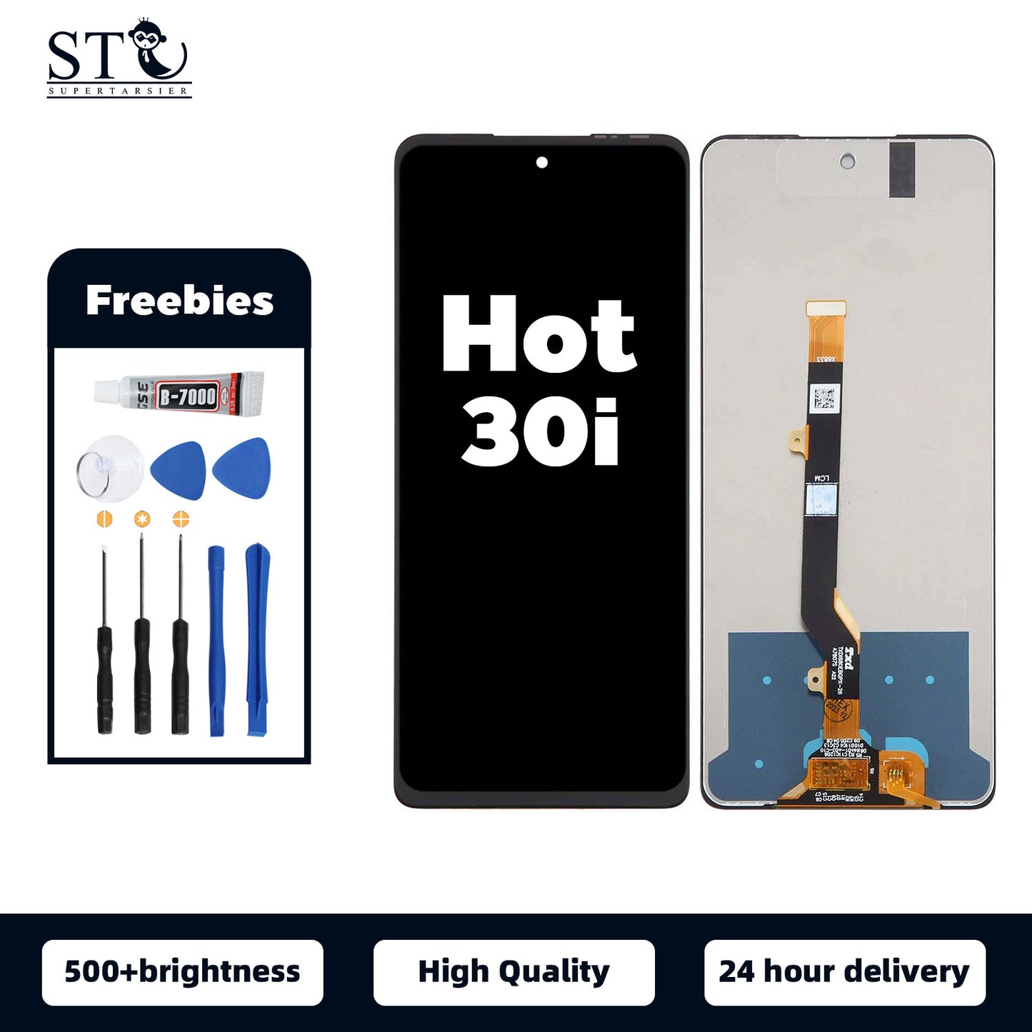 Orignal For INFINIX TEC- HOT 30I LCD Digital Touch Screen Display Assembly for Replacement Accessory Installation