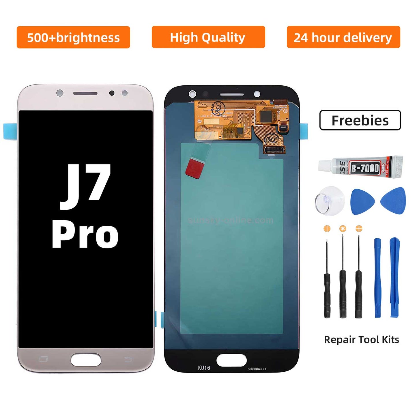 Original For Samsung J7 pro LCD Screen Replacement Tool Set - Digital Touch Display Assembly Kit with Installation Accessories