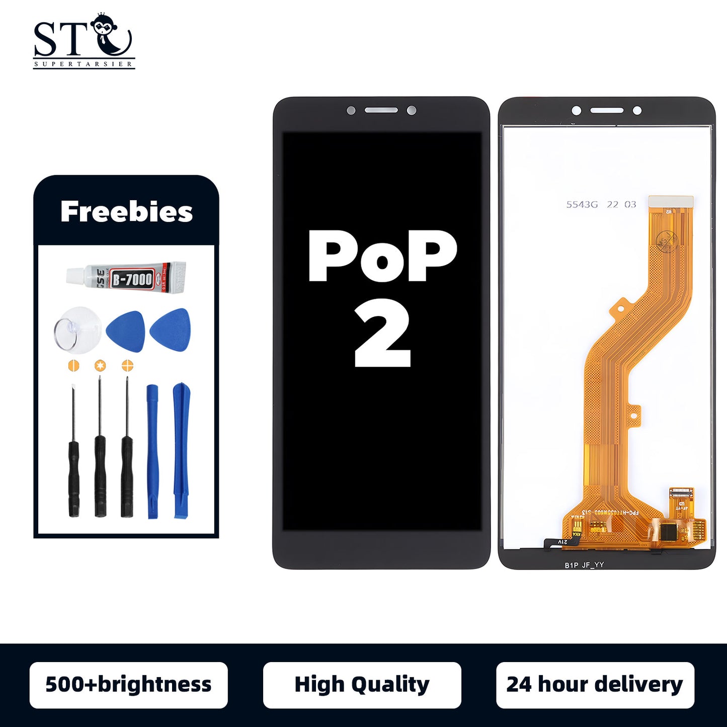 Orignal For INFINIX POP 2 LCD Digital Touch Screen Display Assembly for Replacement Accessory Installation