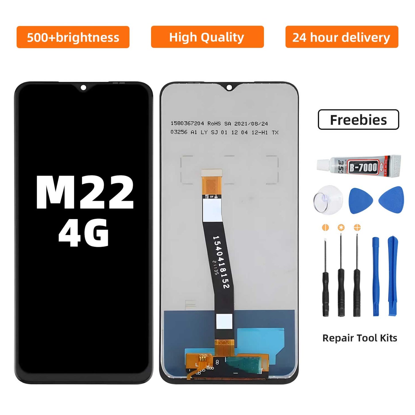 ?Original For Samsung M22 4G  oled LCD Screen Replacement Tool Set - Digital Touch Display Assembly Kit with Installation Accessories