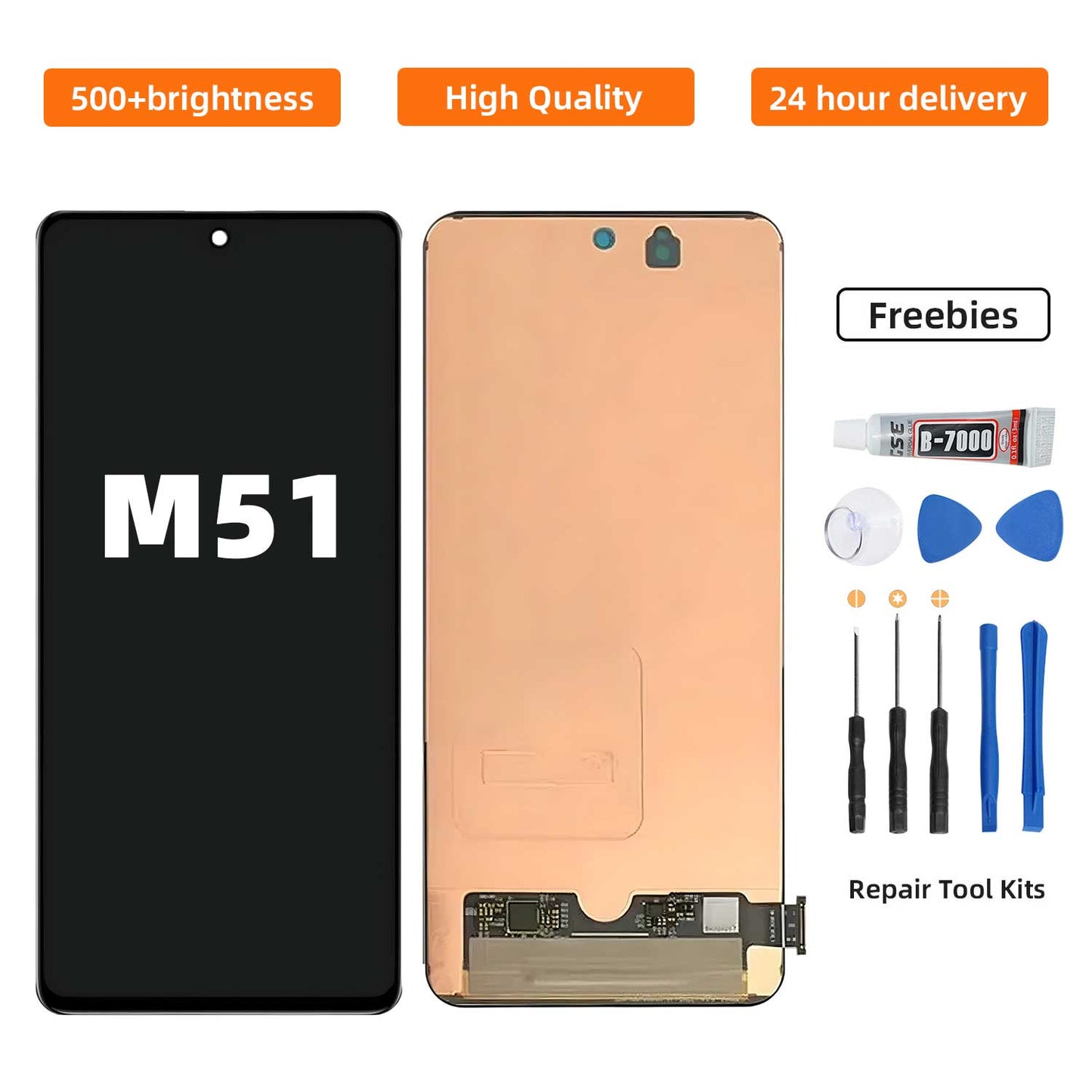 ?Original For Samsung M51 OLED WITH FRAME  LCD Screen Replacement Tool Set - Digital Touch Display Assembly Kit with Installation Accessories