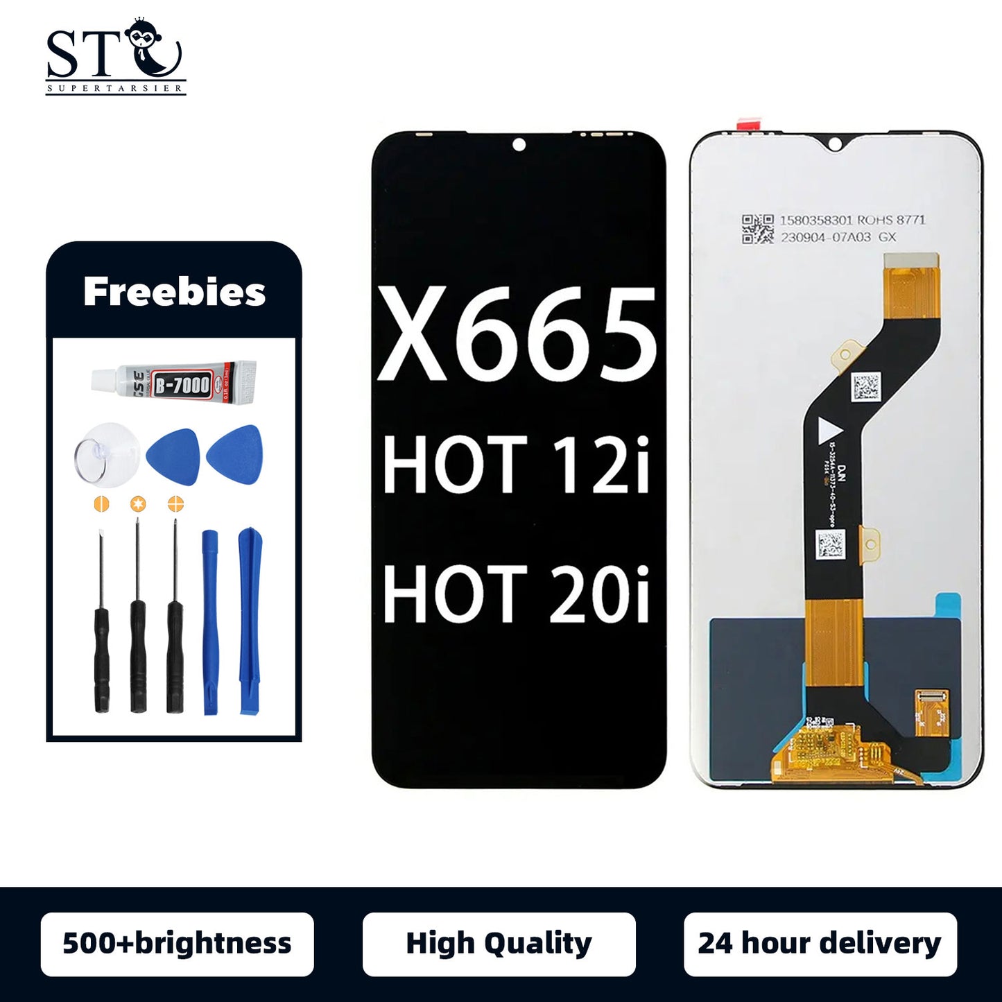 Orignal For INFINIX HOT 12I LCD Digital Touch Screen Display Assembly for Replacement Accessory Installation