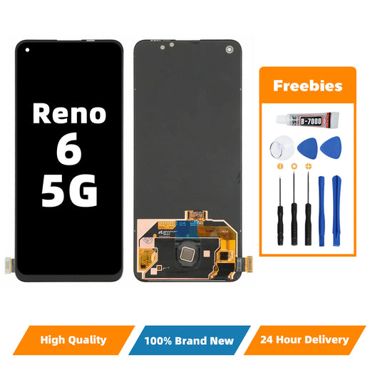 Orignal For OPPO Reno 6 4G 5G LCD Digital Touch Screen Display Assembly for Replacement Accessory Installation