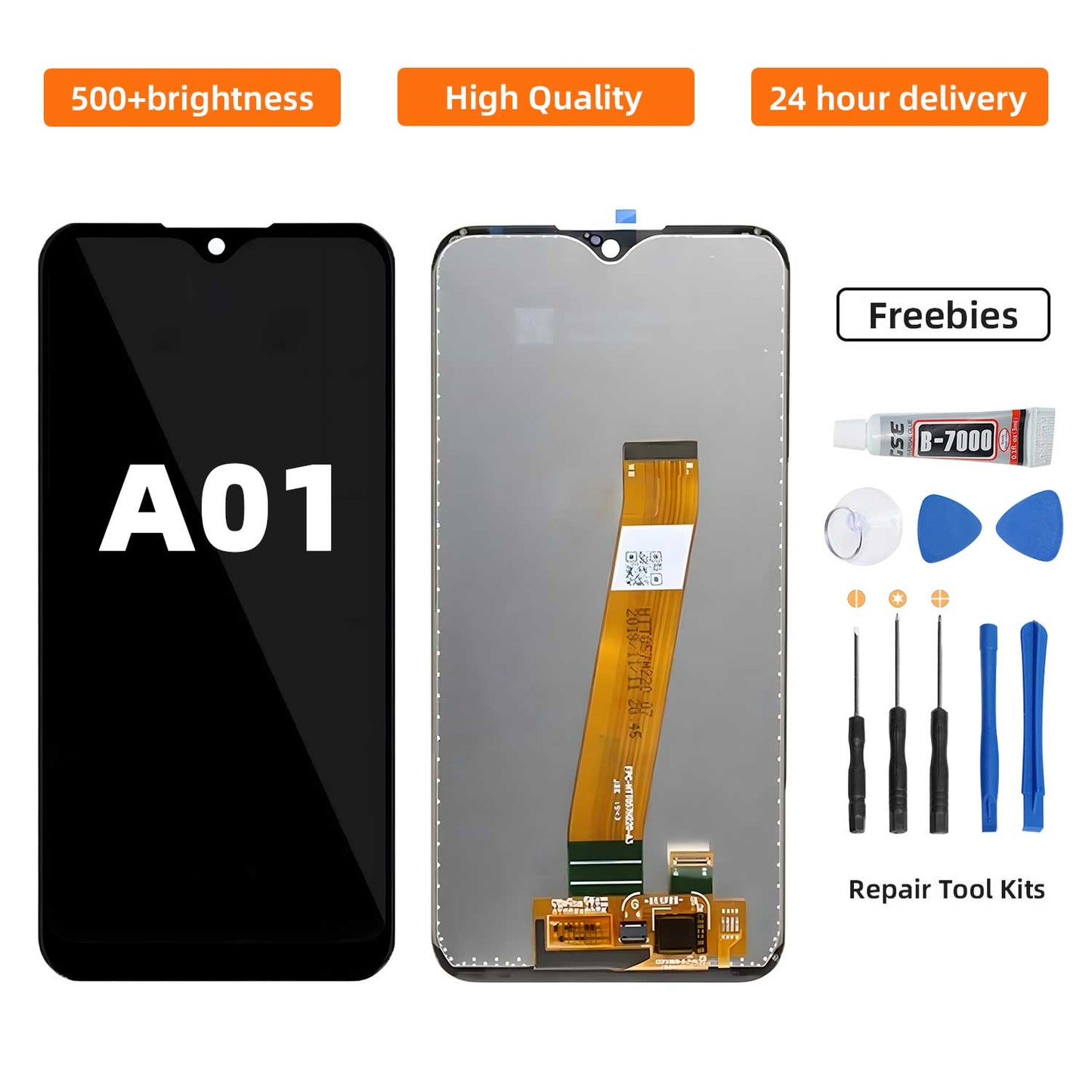 ?Original For Samsung A01  BIGSHIP LCD Screen Replacement Tool Set - Digital Touch Display Assembly Kit with Installation Accessories