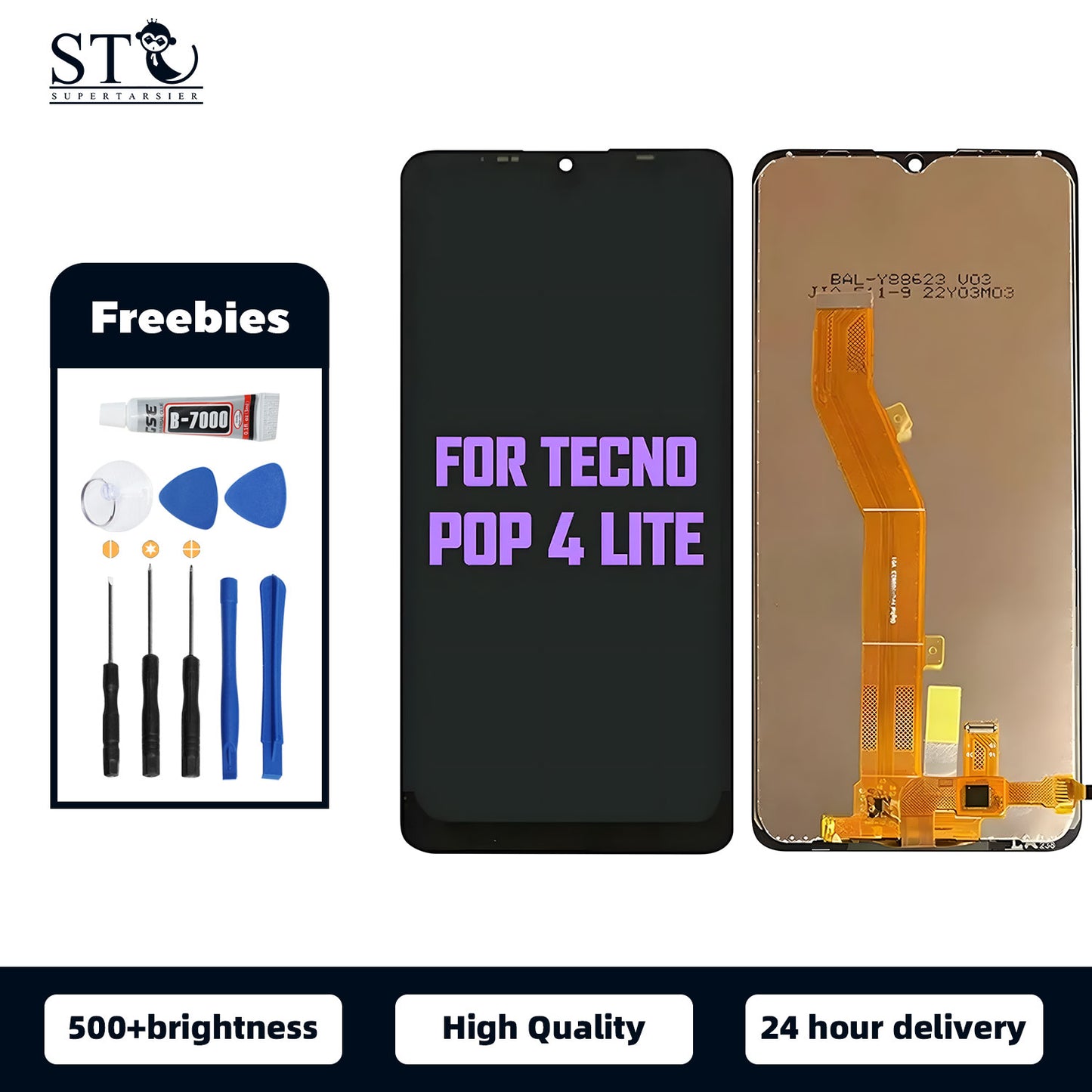 Orignal For INFINIX POP 4 LITE LCD Digital Touch Screen Display Assembly for Replacement Accessory Installation