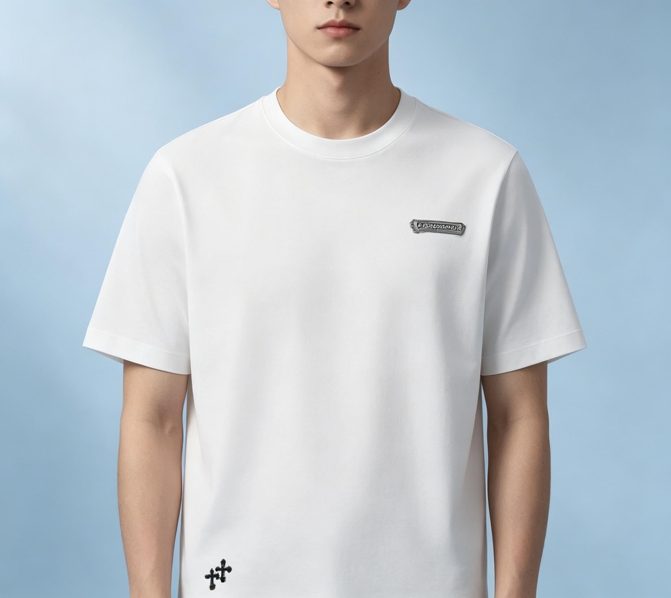 100% Cotton High Street Retro Charcoal Grey T Shirt Men's Women's Laser Flocking & Suede Print Heavyweight Oversize Loose Fit Unisex Couple Streetwear Tee
