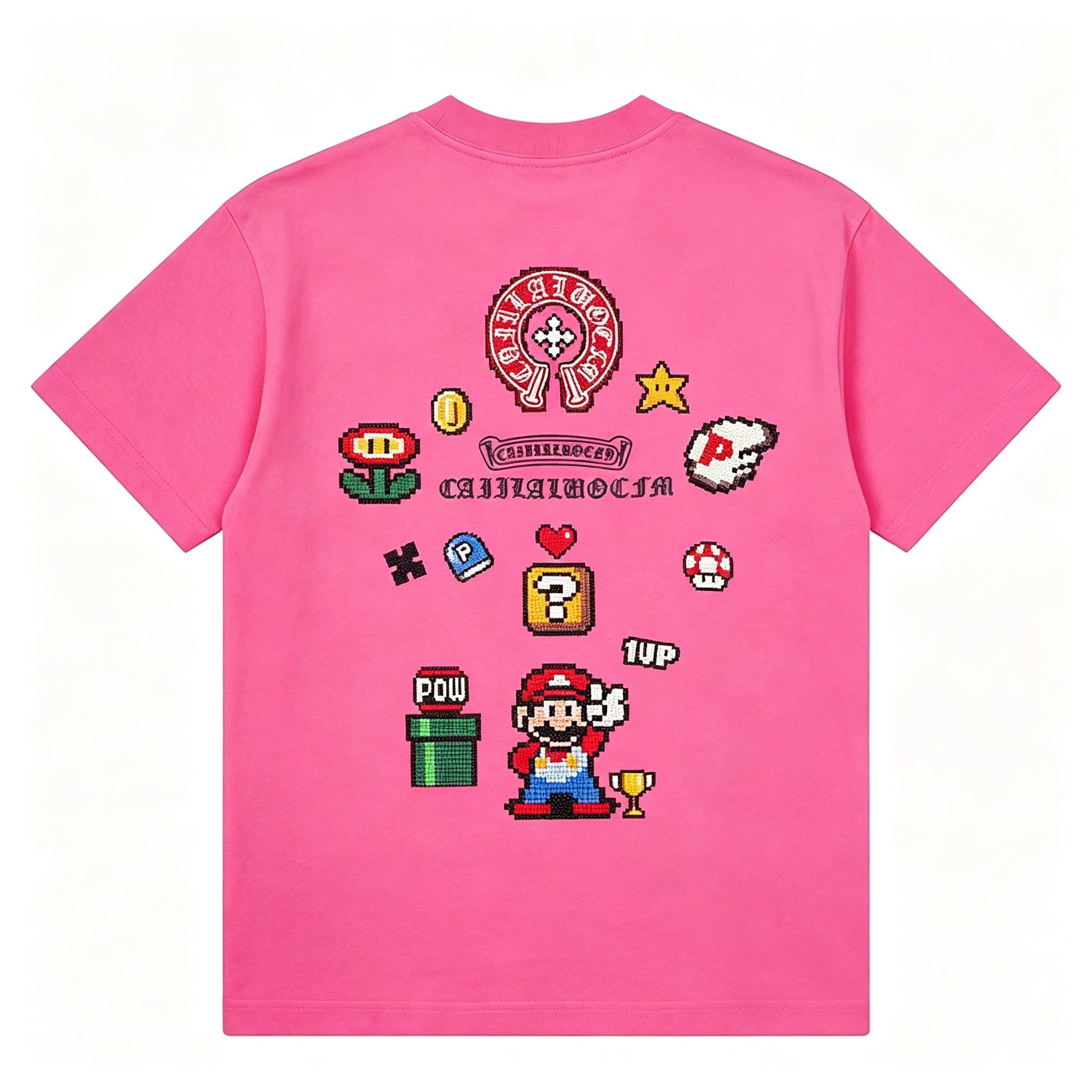 【2026 New Arrival】Korean Fashion Oversize T-Shirt | Mario Game Style Streetwear | Comfortable Heavy Fabric | Plus Size S-2XL