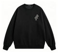 Men's Rhinestone Cross Sweatshirt | Y2K High Street Oversized Pullover | Heavyweight Cotton Hip Hop Jumper | Unisex Gothic Aesthetic Top