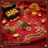 Master-Blessed Feng Shui Treasure Keychain — Luck & Prosperity Amulet