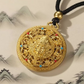 Yellow Wealth God Eight-Treasure Feng Shui Keychain