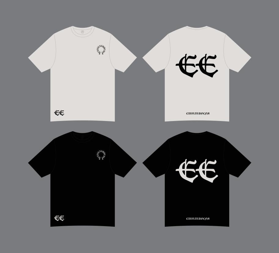 High Street Retro Dark Grey T-Shirt Men's Women's Laser Flocking Heavyweight Oversize Loose Fit Unisex Couple Streetwear Tee