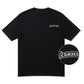 High Street Retro Grey Washed Distressed Embroidered T-Shirt Men's Women's Suede Print Heavyweight Oversize Loose Fit Unisex Couple Streetwear Tee