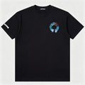 Trendy New Men's T-Shirt | 3D Iridescent Horseshoe Pattern | 300g Heavy Cotton High-grade Short Sleeve | Korean Style Loose Streetwear Tee Unisex