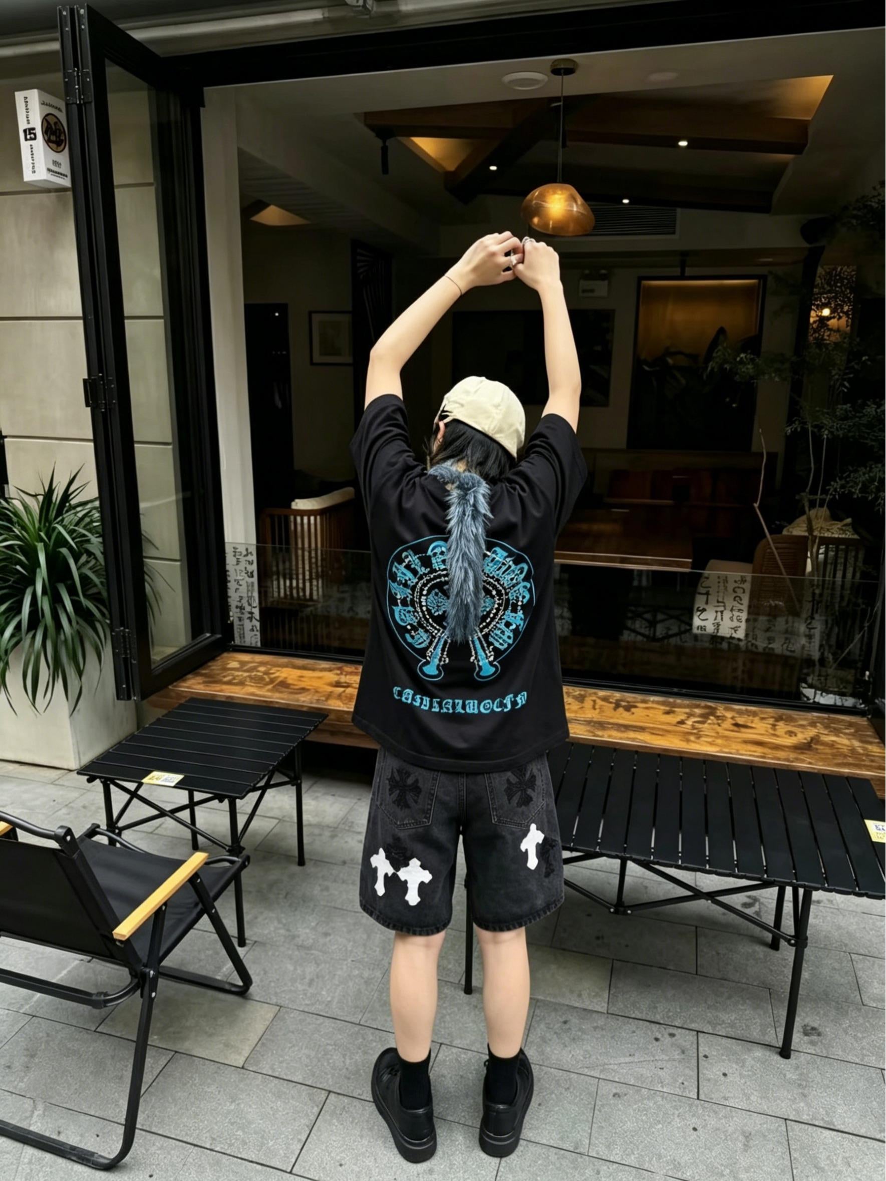 100% Cotton Heavyweight Feel! Retro Vibe Rhinestone Horseshoe T Shirt Men's Summer Boxy Fit Loose Streetwear Unisex Top