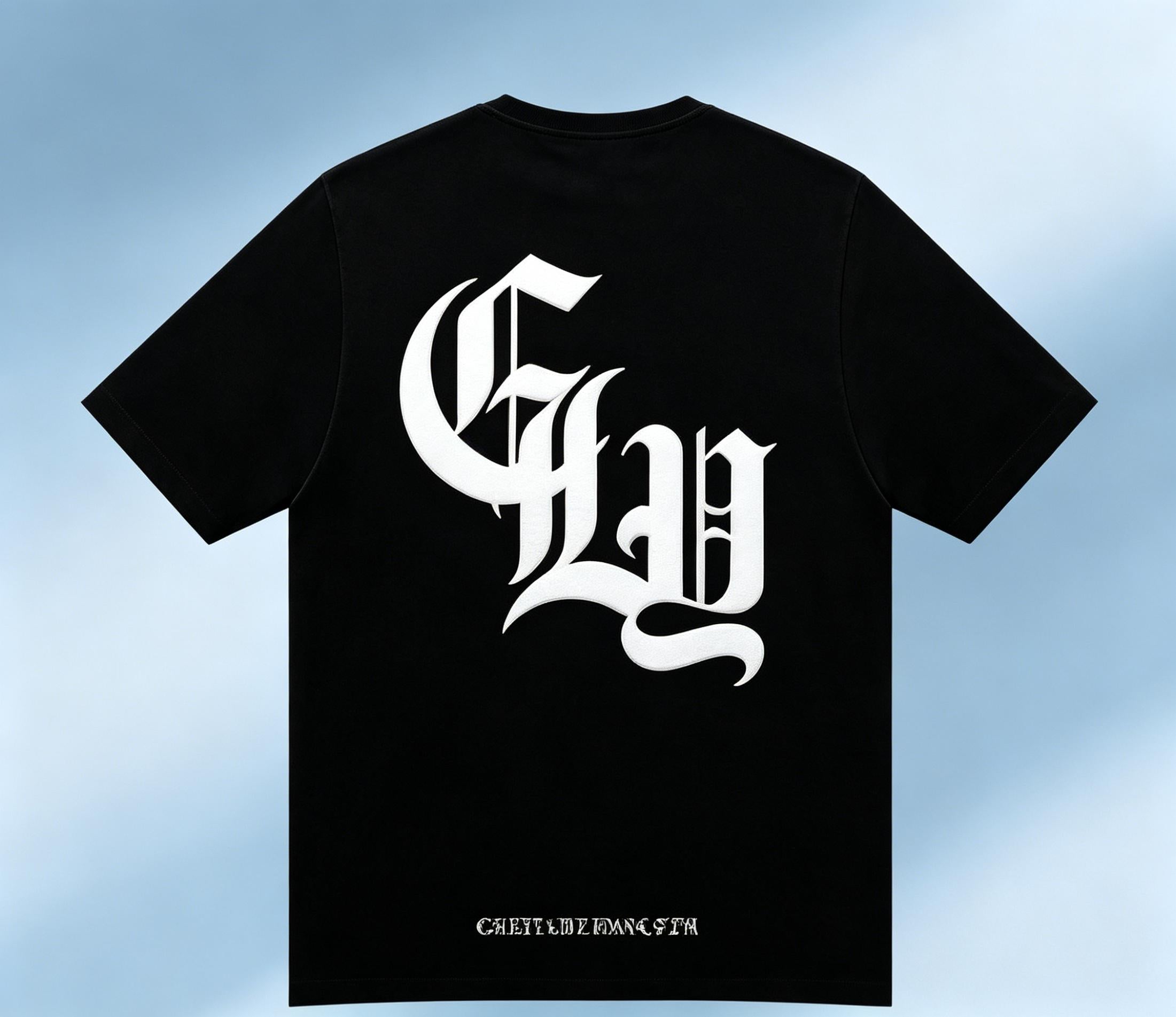 Summer Heavyweight Boxy T-shirt | Suede Silk Screen Back Hem Design | Laser Flocking Cross Streetwear | 100% Pure Cotton Trendy Brand