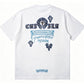 100% Cotton Heavyweight Feel! Retro Gothic Cross Denim Patchwork T-Shirt Men's Summer Loose Boxy Fit Street Hip-Hop Tee Top