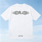 High Street Retro Grey Washed Distressed Embroidered T-Shirt Men's Women's Suede Print Heavyweight Oversize Loose Fit Unisex Couple Streetwear Tee