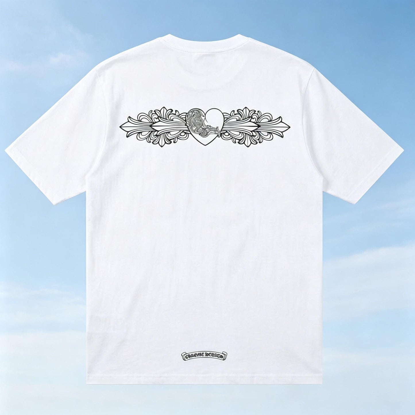 High Street Retro Grey Washed Distressed Embroidered T-Shirt Men's Women's Suede Print Heavyweight Oversize Loose Fit Unisex Couple Streetwear Tee