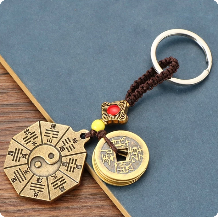 Feng Shui Bagua Protection Keychain