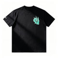Trendy New Men's T Shirt | 3D Mint Green Flame Horseshoe Pattern | 300g Heavy Cotton High grade Short Sleeve | Korean Style Loose Streetwear