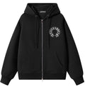[100% Cotton] Unisex Vintage Streetwear Hoodie | Gothic Cross Graphic Zip Up Jacket | Baggy Y2K Style Outerwear | Trendy SG