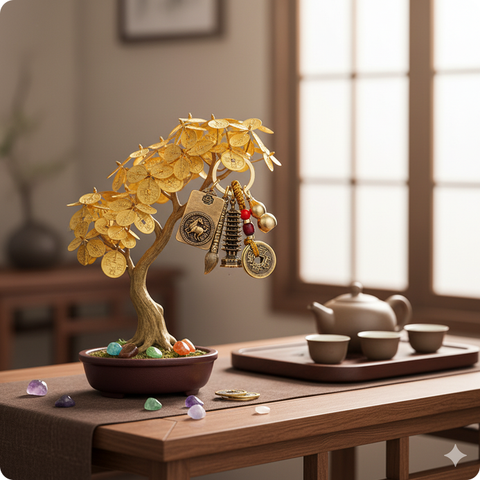 Master-Blessed Feng Shui Treasure Keychain — Luck & Prosperity Amulet