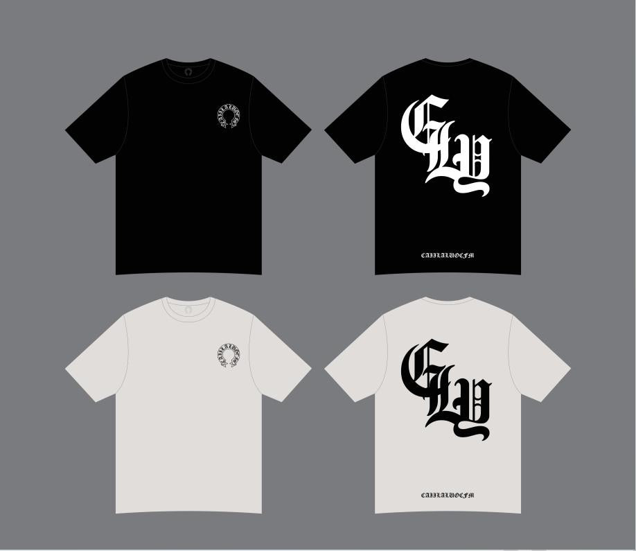 Summer Heavyweight Boxy T-shirt | Suede Silk Screen Back Hem Design | Laser Flocking Cross Streetwear | 100% Pure Cotton Trendy Brand