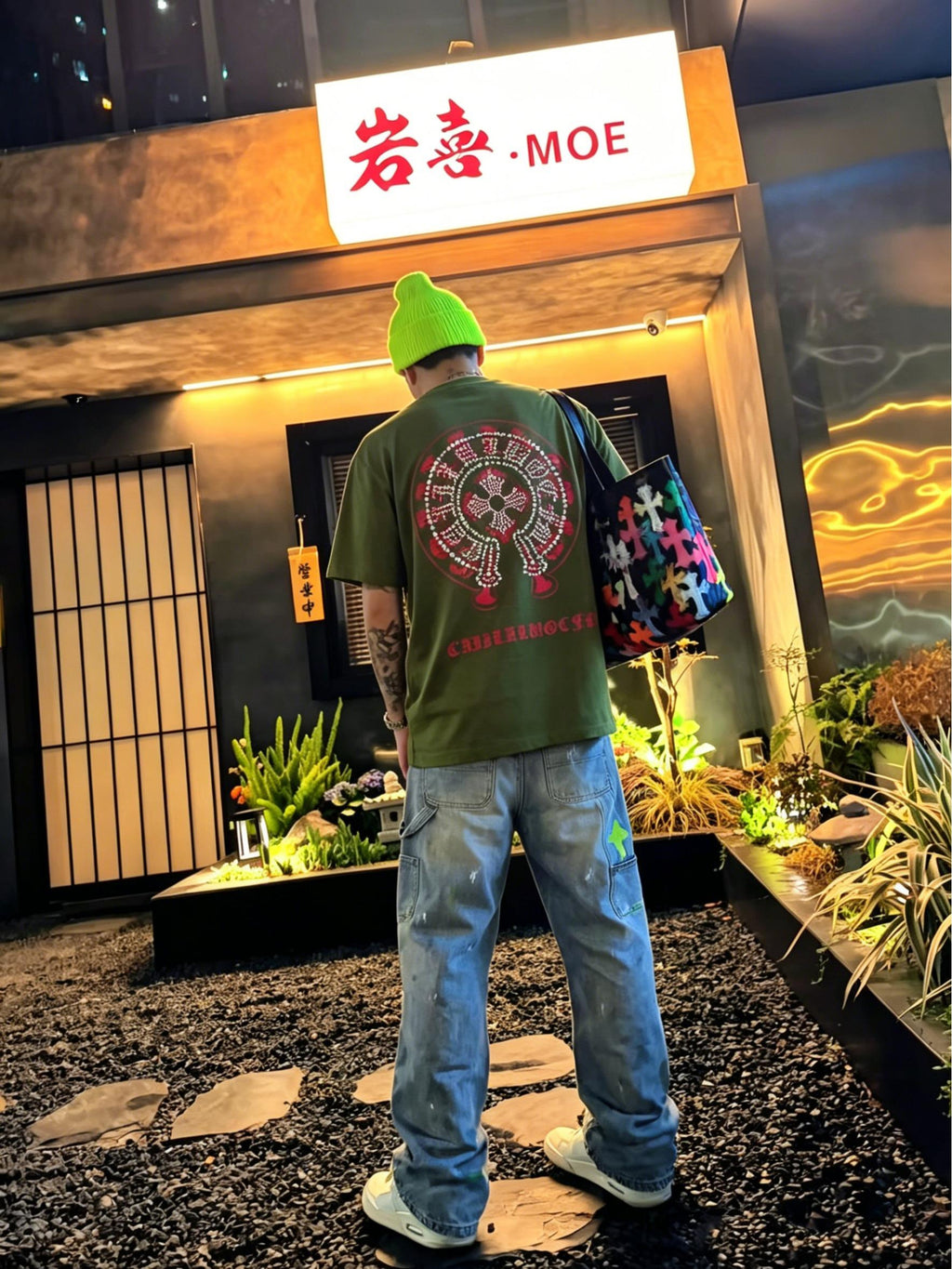 100% Cotton Heavyweight Feel! Retro Vibe Rhinestone Horseshoe T Shirt Men's Summer Boxy Fit Loose Streetwear Unisex Top