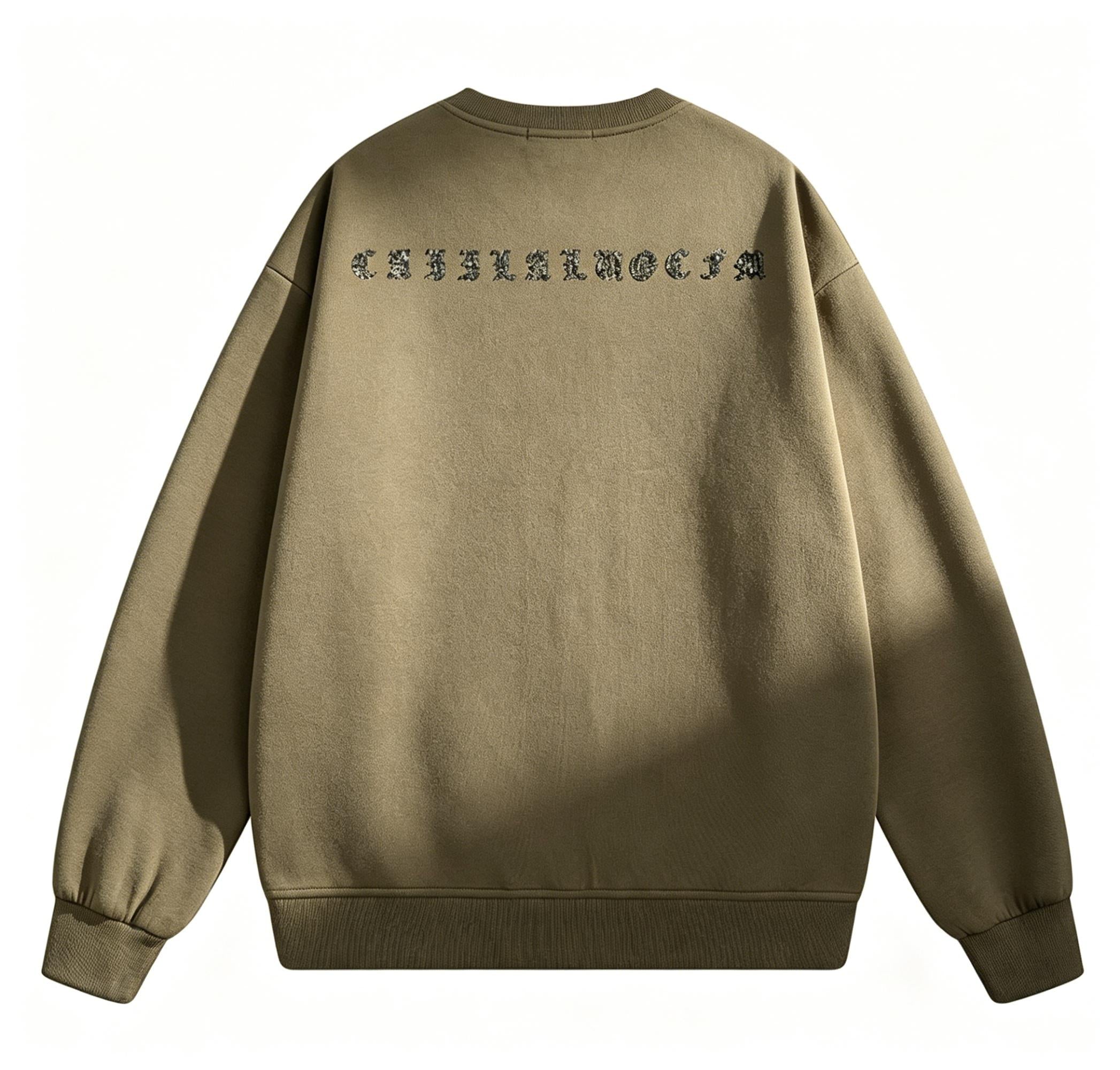 Men's Rhinestone Cross Sweatshirt | Y2K High Street Oversized Pullover | Heavyweight Cotton Hip Hop Jumper | Unisex Gothic Aesthetic Top