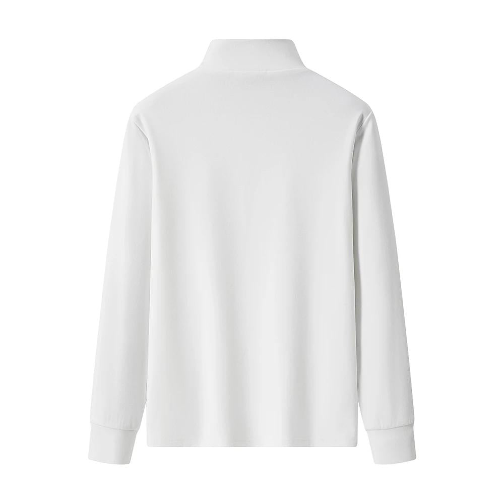 Gothic Embroidery Basic Long Sleeve Top | Unisex Mock Neck Tee | Y2K Aesthetic Streetwear Layering | Ready Stock SG