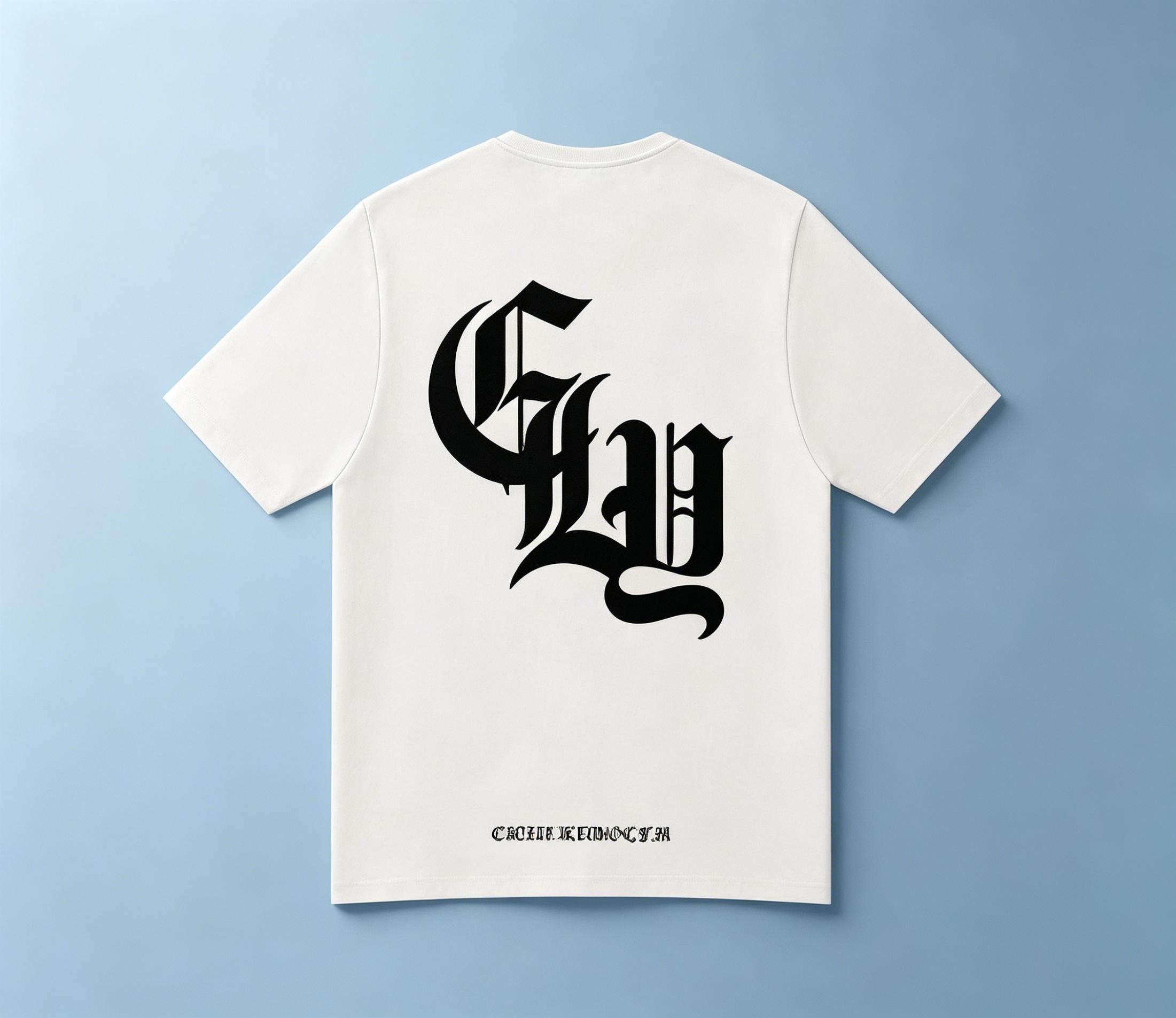 Summer Heavyweight Boxy T-shirt | Suede Silk Screen Back Hem Design | Laser Flocking Cross Streetwear | 100% Pure Cotton Trendy Brand