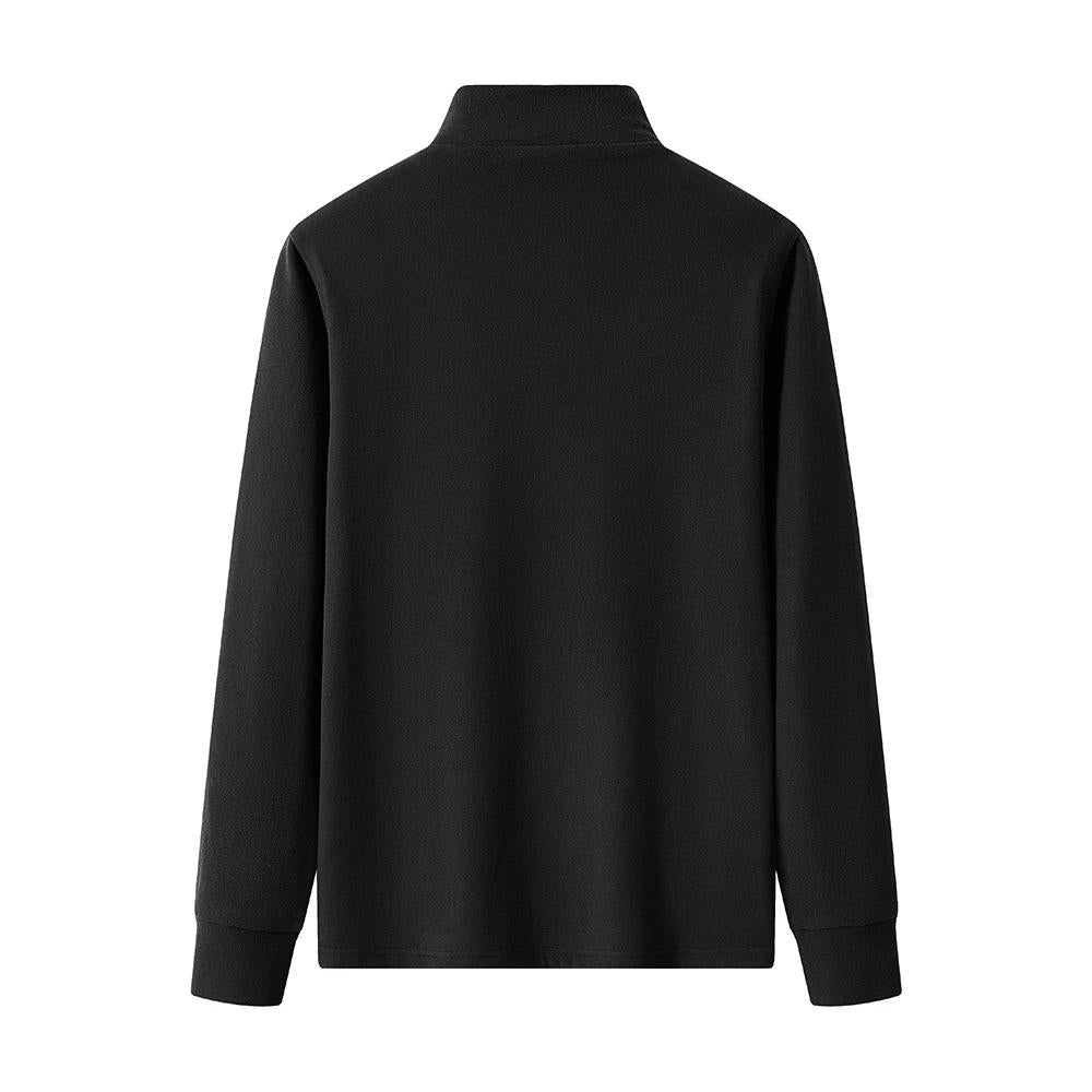 Gothic Embroidery Basic Long Sleeve Top | Unisex Mock Neck Tee | Y2K Aesthetic Streetwear Layering | Ready Stock SG
