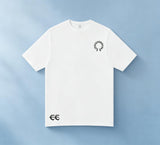 High Street Retro Dark Grey T-Shirt Men's Women's Laser Flocking Heavyweight Oversize Loose Fit Unisex Couple Streetwear Tee