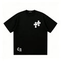 Premium 250g Liquid Water Soft Cotton Tee | Detailed Applique Embroidery | High end Cross Pattern | Comfortable Loose Tee Plus Size M 3XL