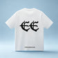 High Street Retro Dark Grey T-Shirt Men's Women's Laser Flocking Heavyweight Oversize Loose Fit Unisex Couple Streetwear Tee
