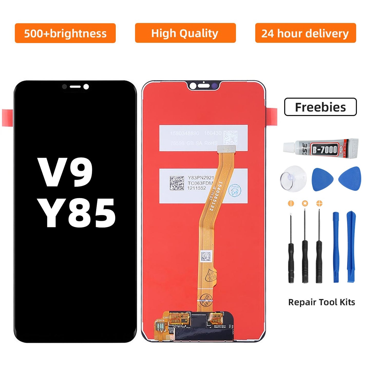 Vivo LCD V9 Y85 LCD Touch Screen assembly for replacement
